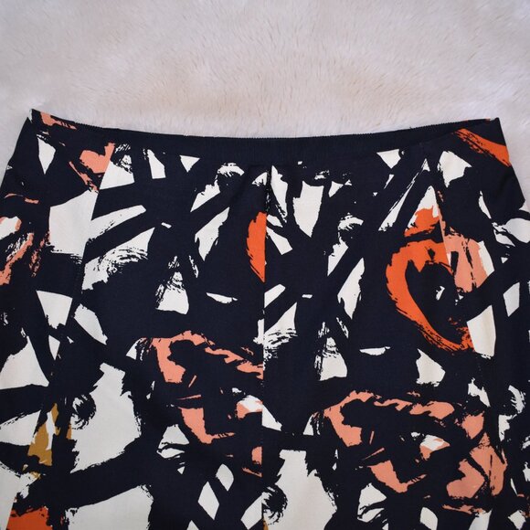 J.Crew Silk Wool A-Line Midi Skirt Abstract Floral Print Size 0 - Picture 7 of 8
